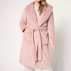 Berkshire Homewear Textured Velvetsoft 42" Robe SIZE LARGE